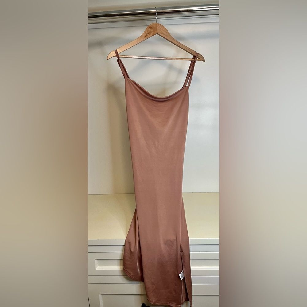 NWT - Open Edit Cross Back Dress - Form Fitting with Front Slit Opening- large